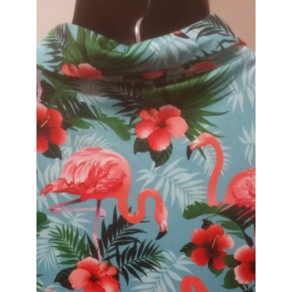 YATTA Golf Vibrant Floral Flamingo AOP Performance Golf Polo Mens 2XL Stretch - Picture 8 of 12
